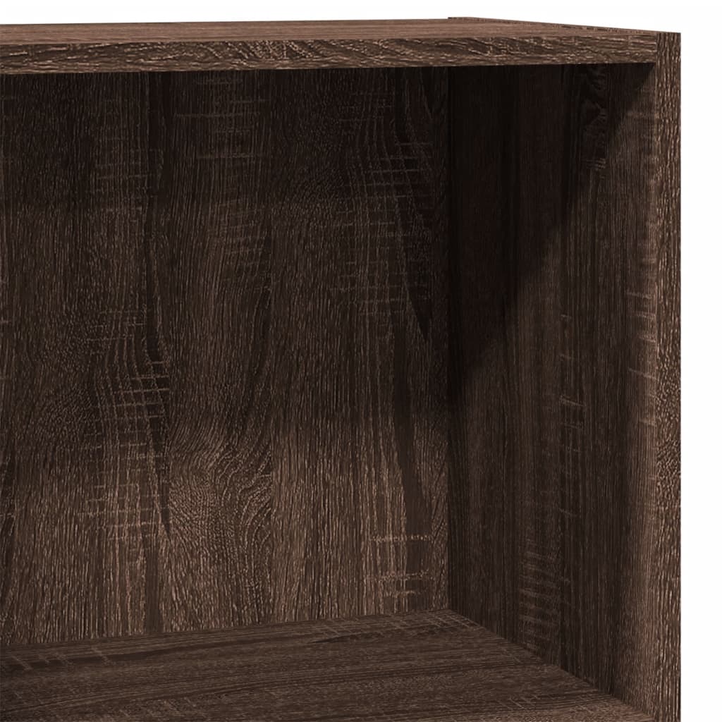 bogreol 40x24x76 cm konstrueret træ brun egetræsfarve