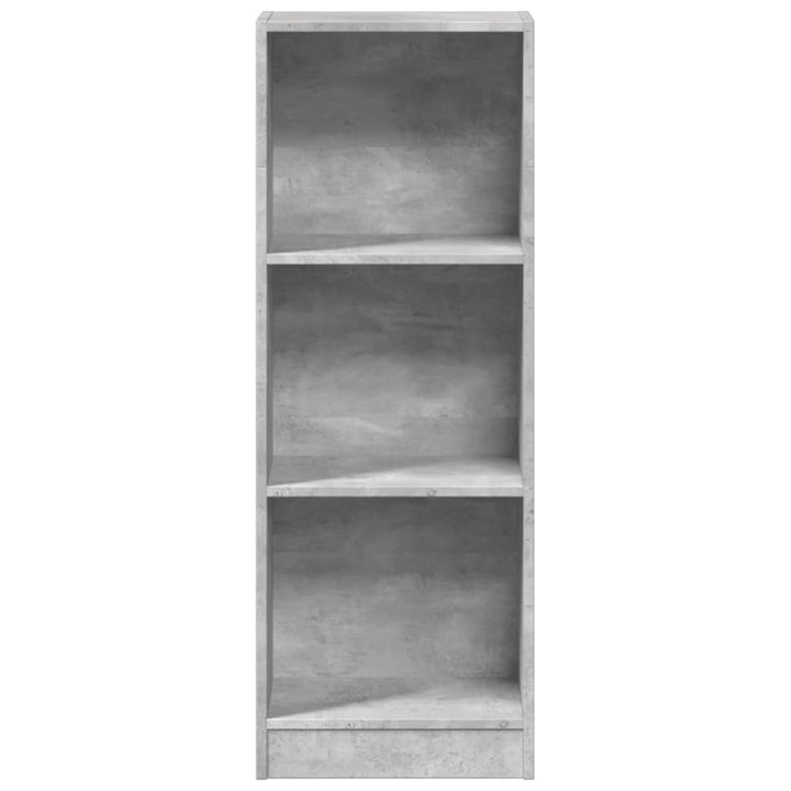 bogreol 40x24x109 cm konstrueret træ betongrå