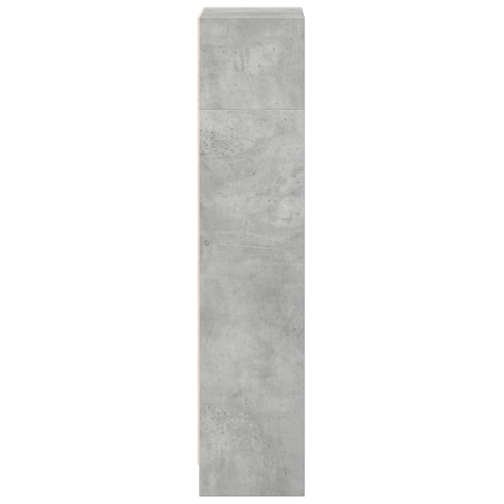 bogreol 40x24x109 cm konstrueret træ betongrå