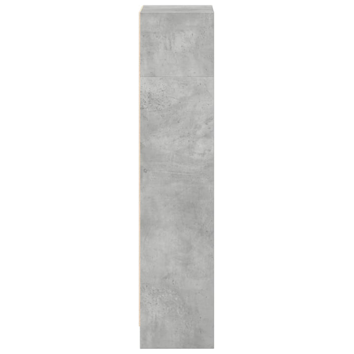 bogreol 40x24x109 cm konstrueret træ betongrå