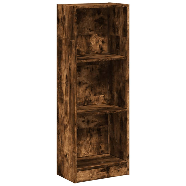 bogreol 40x24x109 cm konstrueret træ røget egetræsfarve