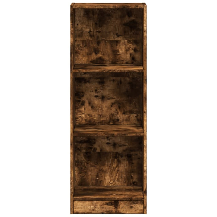bogreol 40x24x109 cm konstrueret træ røget egetræsfarve