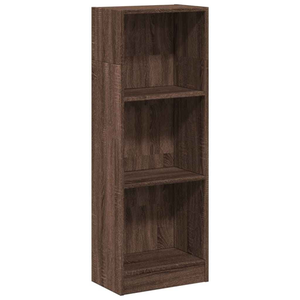 bogreol 40x24x109 cm konstrueret træ brun egetræsfarve