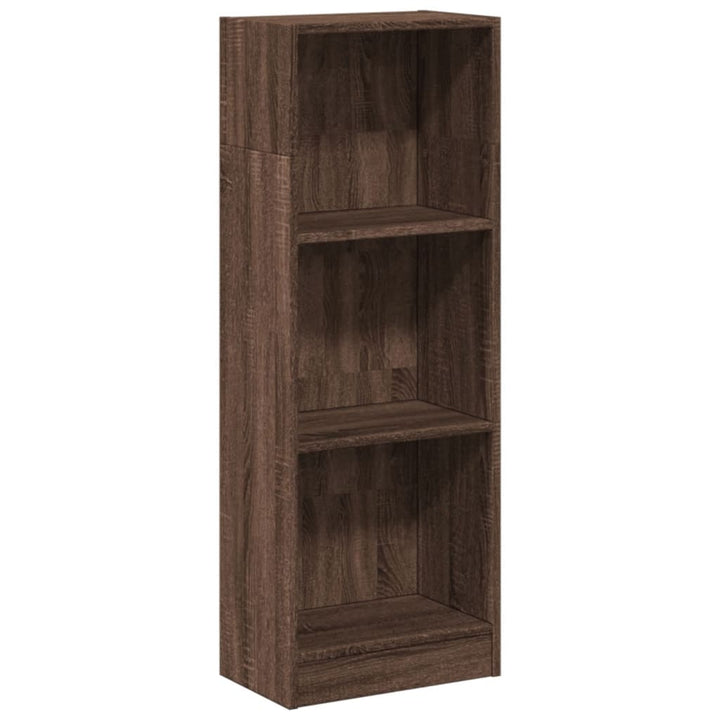 bogreol 40x24x109 cm konstrueret træ brun egetræsfarve