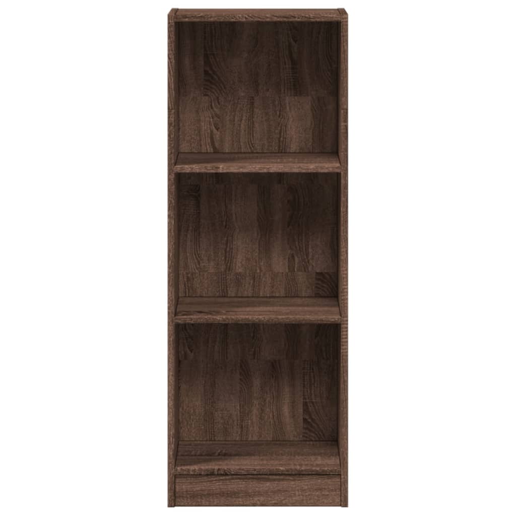 bogreol 40x24x109 cm konstrueret træ brun egetræsfarve