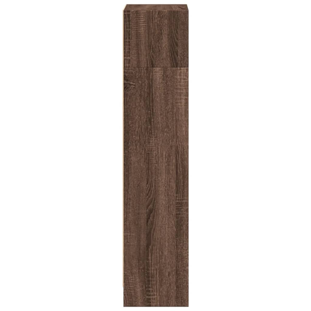 bogreol 40x24x109 cm konstrueret træ brun egetræsfarve