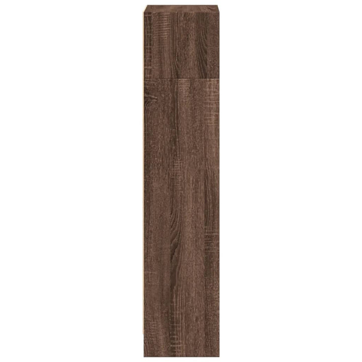 bogreol 40x24x109 cm konstrueret træ brun egetræsfarve