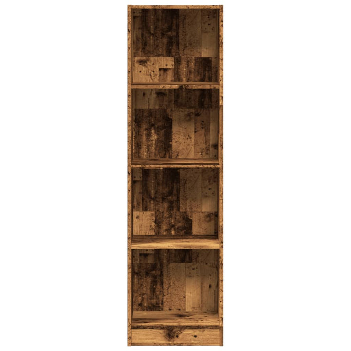 bogreol 40x24x143 cm konstrueret træ antikt træ