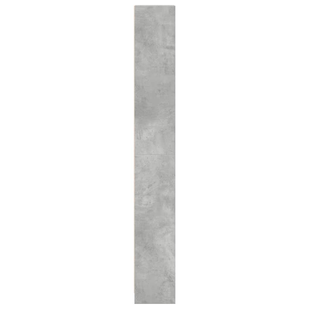 bogreol 40x24x176 cm konstrueret træ betongrå