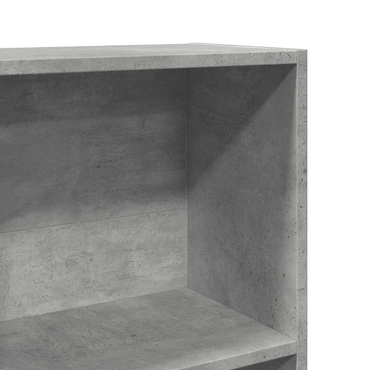 bogreol 40x24x176 cm konstrueret træ betongrå