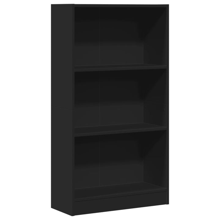 bogreol 60x24x109 cm konstrueret træ sort