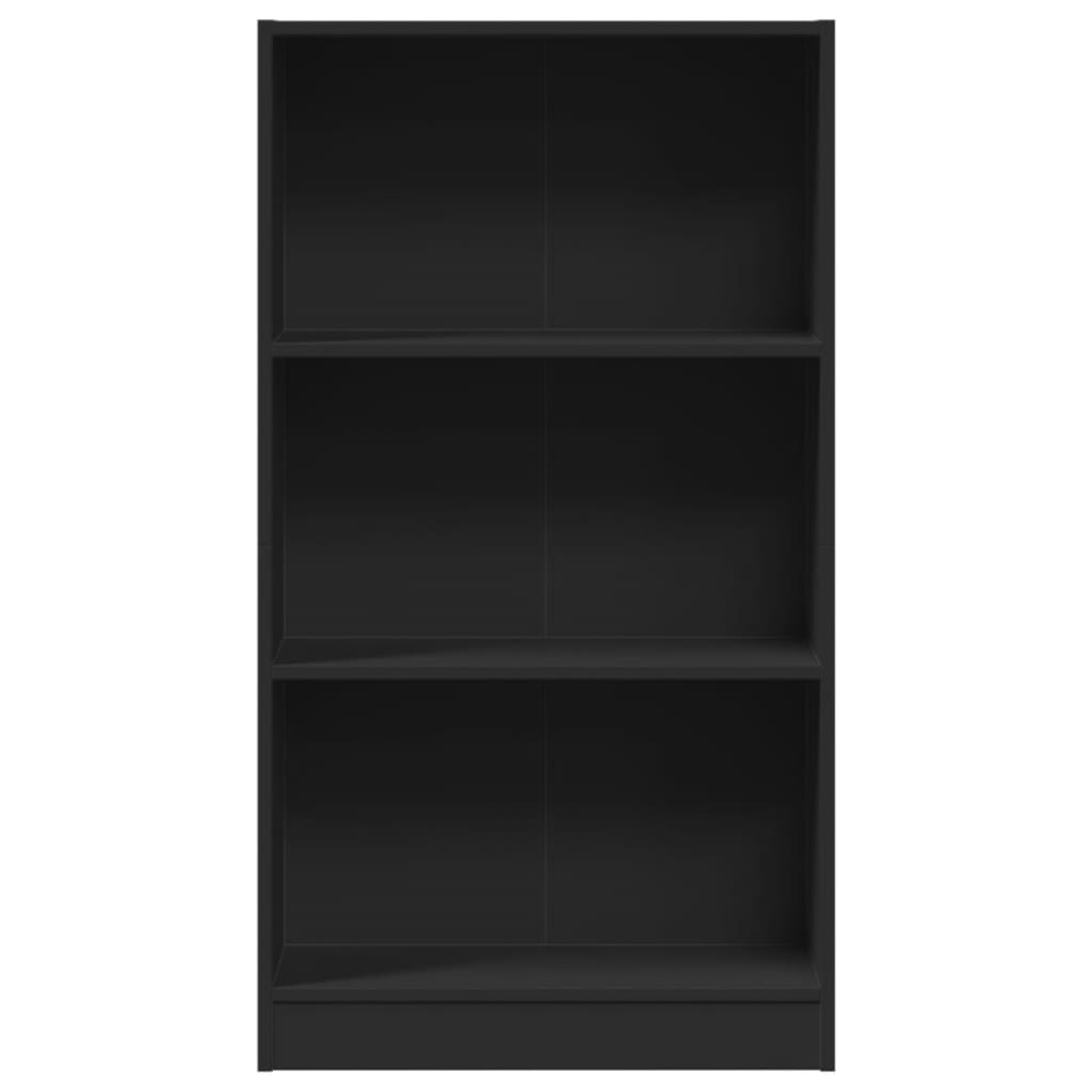 bogreol 60x24x109 cm konstrueret træ sort