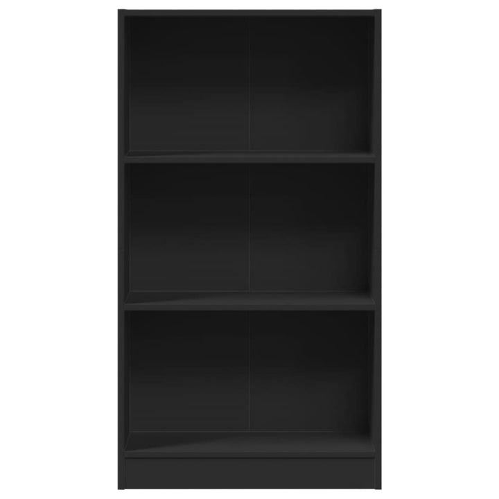 bogreol 60x24x109 cm konstrueret træ sort