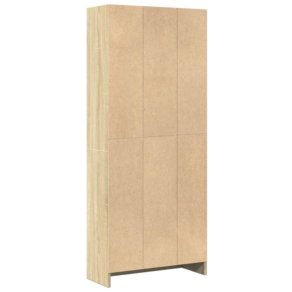 bogreol 60x24x143 cm konstrueret træ sonoma-eg