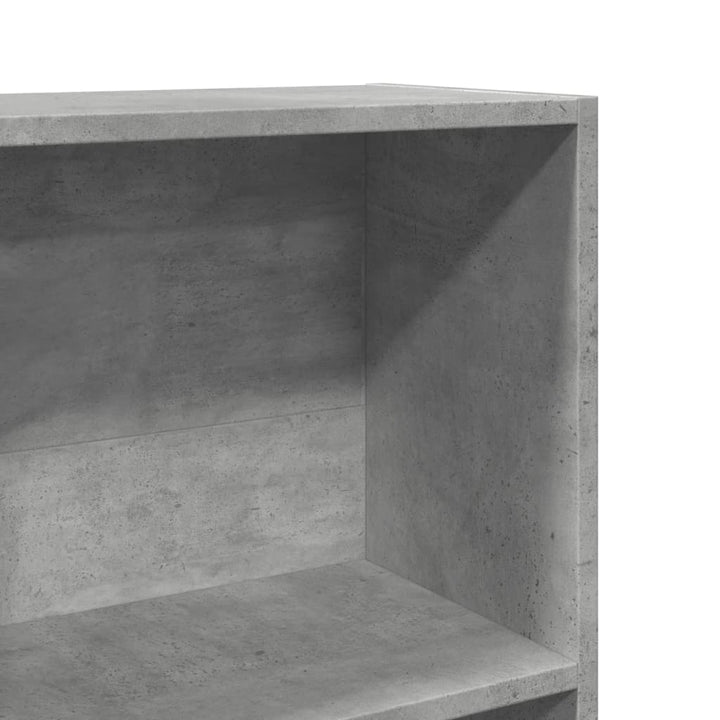 bogreol 60x24x143 cm konstrueret træ betongrå