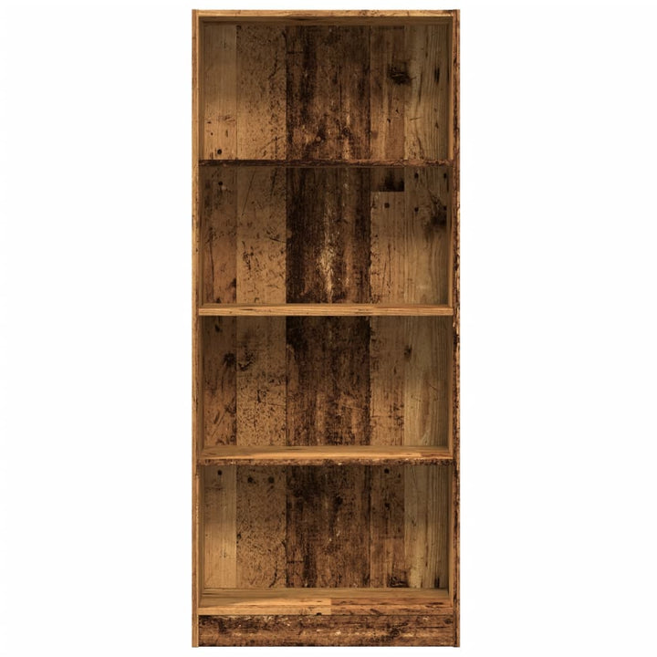 bogreol 60x24x143 cm konstrueret træ antikt træ