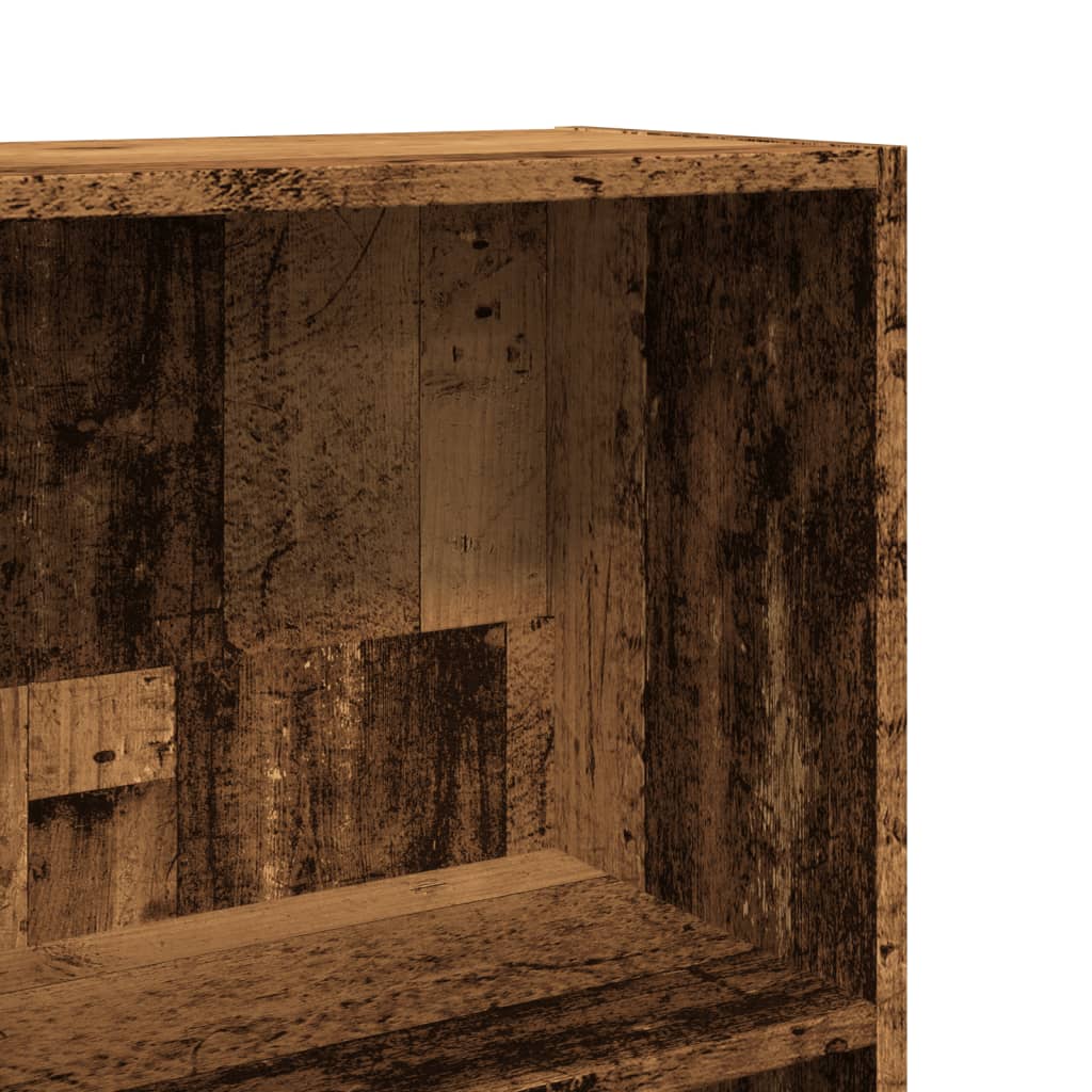 bogreol 60x24x143 cm konstrueret træ antikt træ