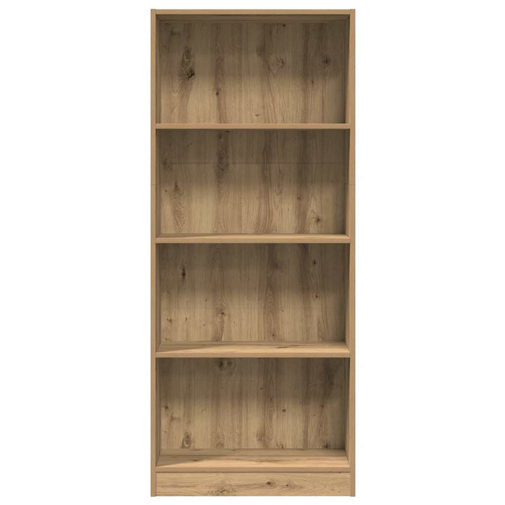 bogreol 60x24x143 cm konstrueret træ egetræsfarve
