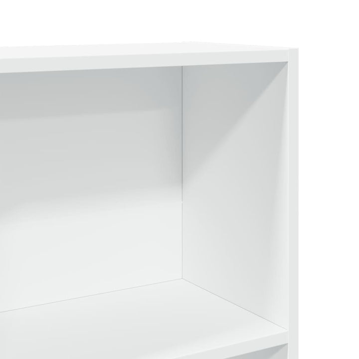 bogreol hvid 60x24x176 cm konstrueret træ