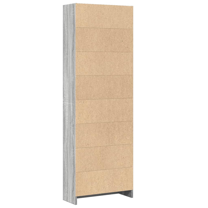 bogreol 60x24x176 cm konstrueret træ grå sonoma-eg