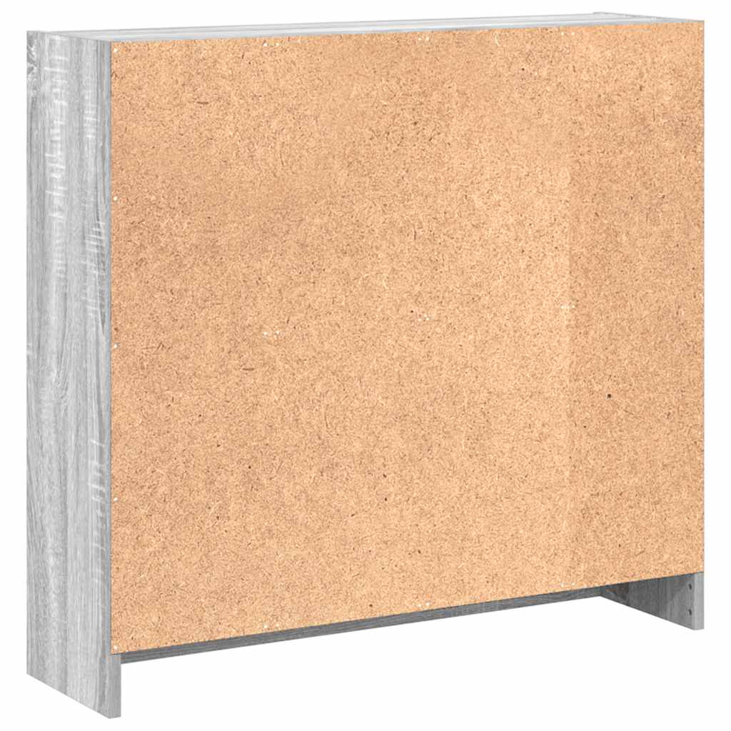 bogreol 80x24x76 cm konstrueret træ grå sonoma-eg