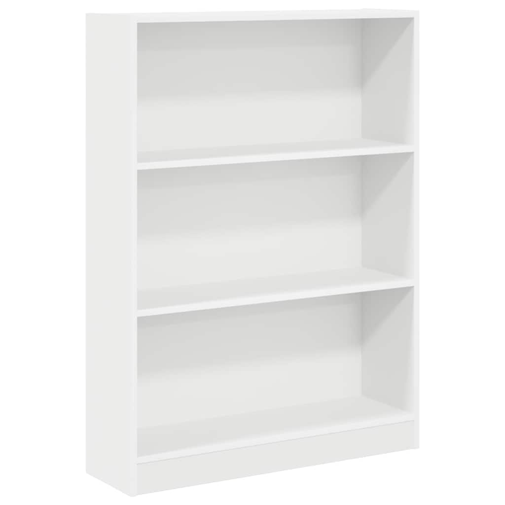 bogreol 80x24x109 cm konstrueret træ hvid
