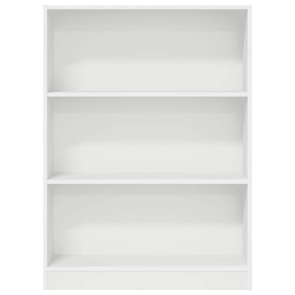 bogreol 80x24x109 cm konstrueret træ hvid