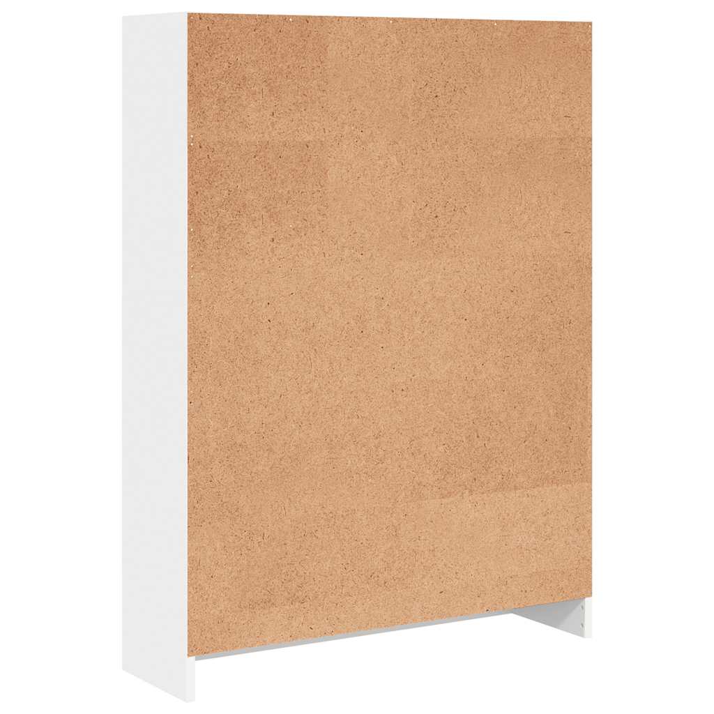 bogreol 80x24x109 cm konstrueret træ hvid