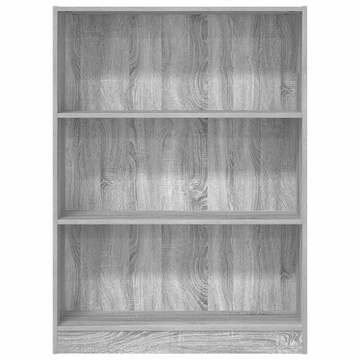 bogreol 80x24x109 cm konstrueret træ grå sonoma-eg