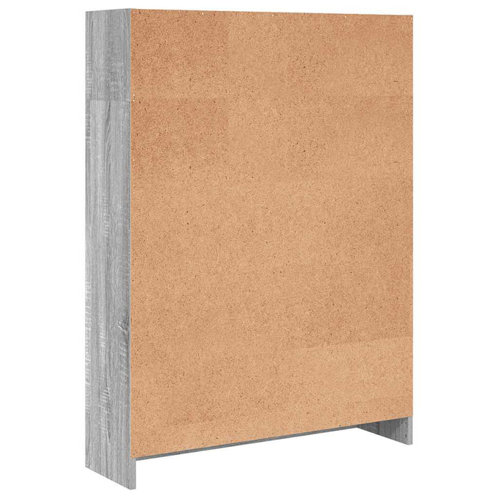 bogreol 80x24x109 cm konstrueret træ grå sonoma-eg