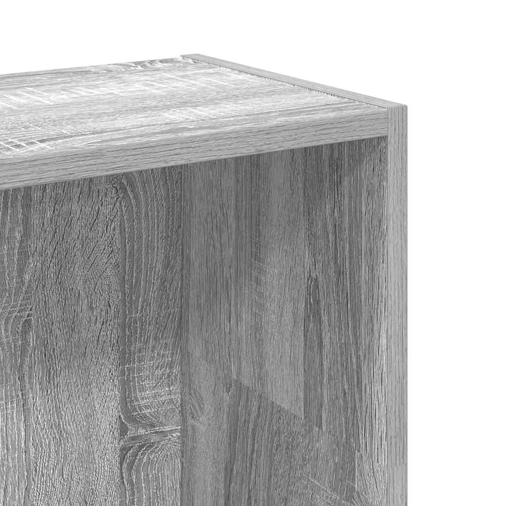bogreol 80x24x109 cm konstrueret træ grå sonoma-eg