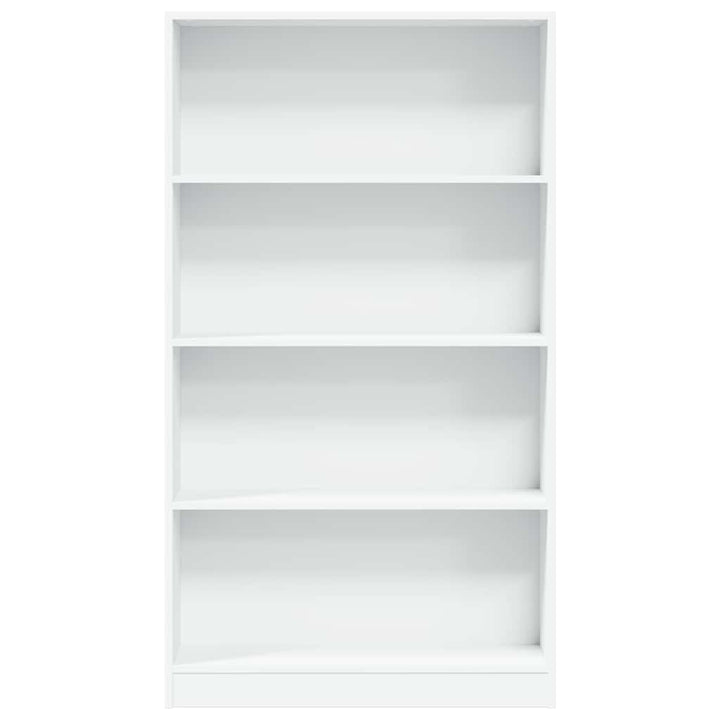 bogreol 80x24x143 cm konstrueret træ hvid