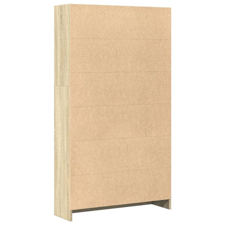 bogreol 80x24x143 cm konstrueret træ sonoma-eg