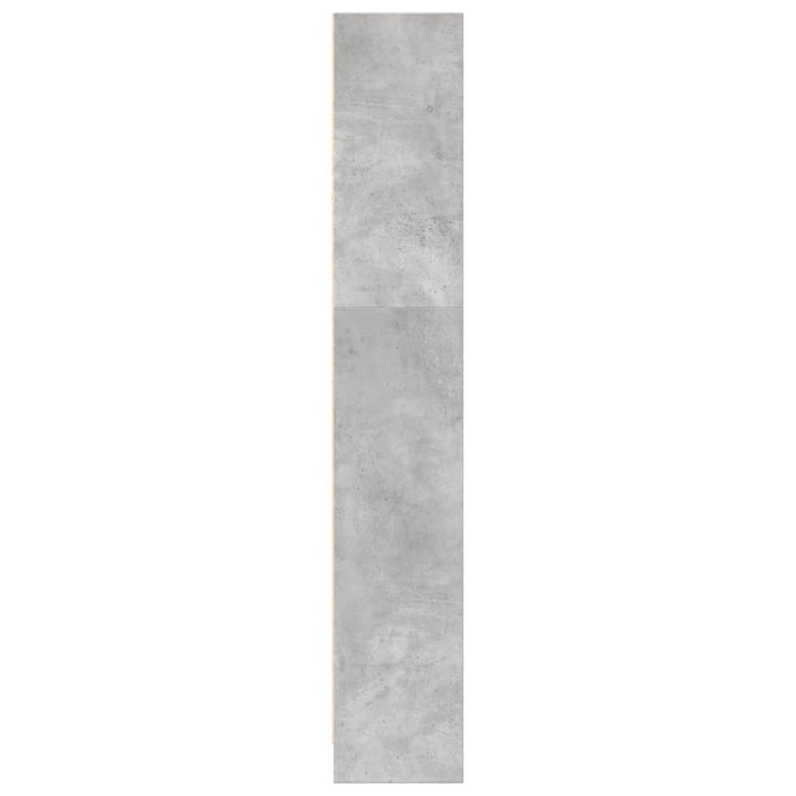 bogreol 80x24x143 cm konstrueret træ betongrå