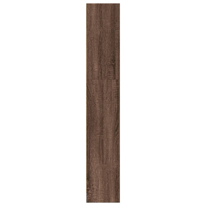 bogreol 80x24x143 cm konstrueret træ brun egetræsfarve
