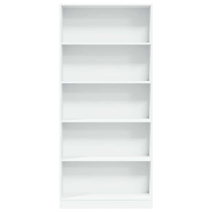 bogreol 80x24x176 cm konstrueret træ hvid