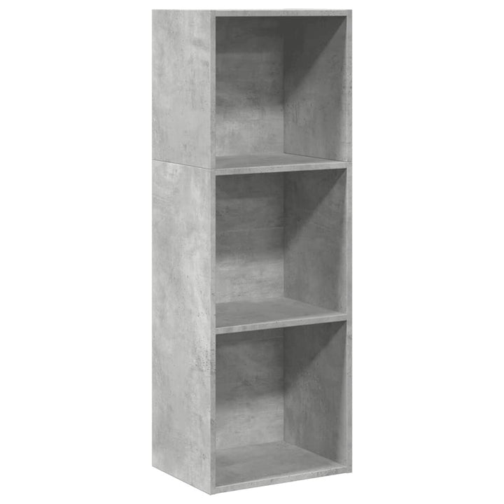 bogreol 40x30x114 cm konstrueret træ betongrå