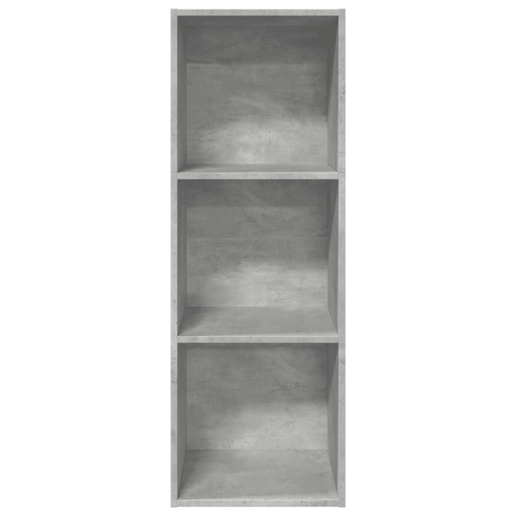 bogreol 40x30x114 cm konstrueret træ betongrå