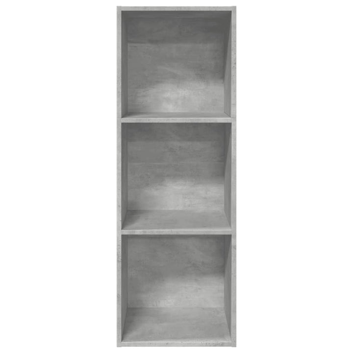 bogreol 40x30x114 cm konstrueret træ betongrå