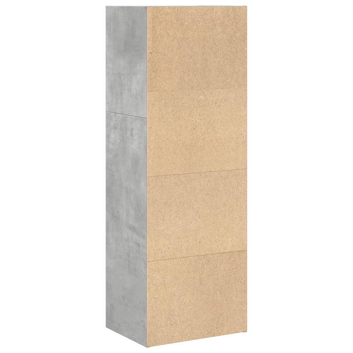 bogreol 40x30x114 cm konstrueret træ betongrå