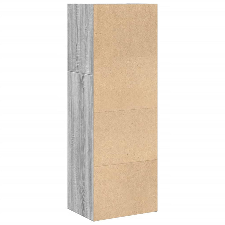bogreol 40x30x114 cm konstrueret træ grå sonoma-eg