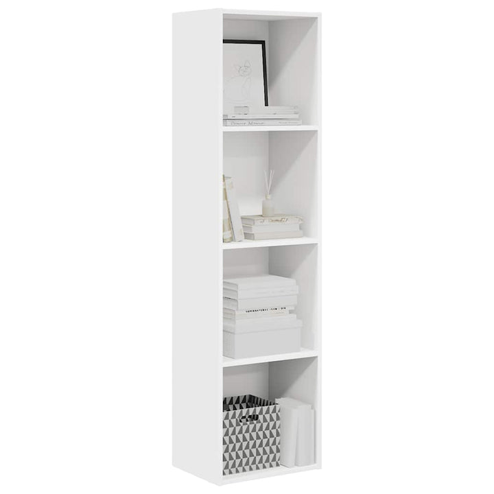 bogreol 40x30x152 cm konstrueret træ hvid