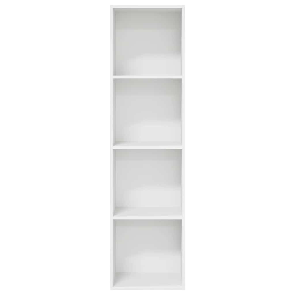 bogreol 40x30x152 cm konstrueret træ hvid