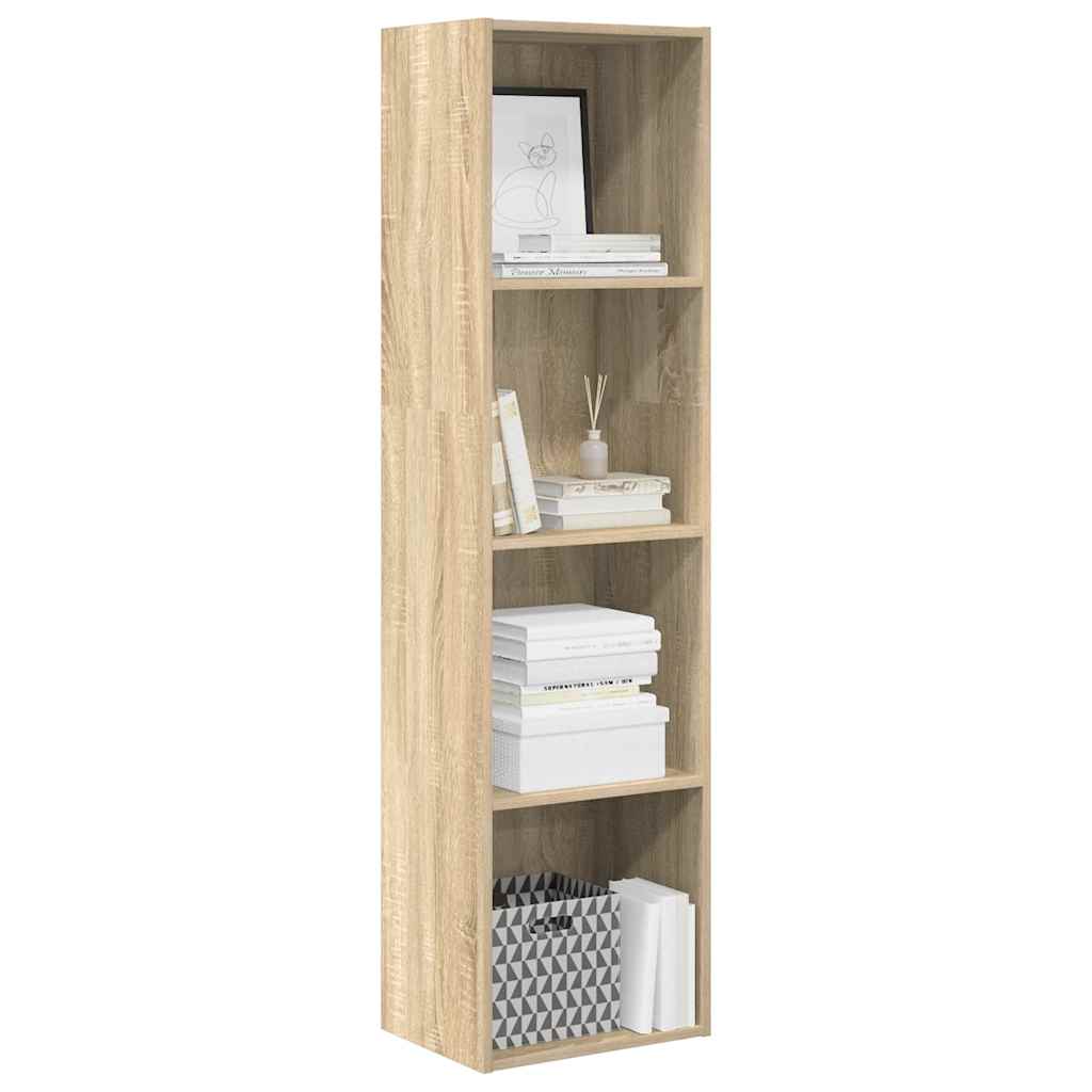 bogreol 40x30x152 cm konstrueret træ sonoma-eg