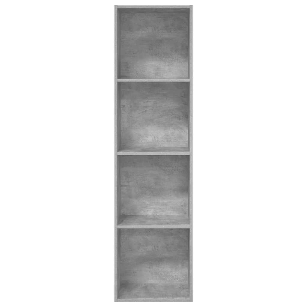 bogreol 40x30x152 cm konstrueret træ betongrå