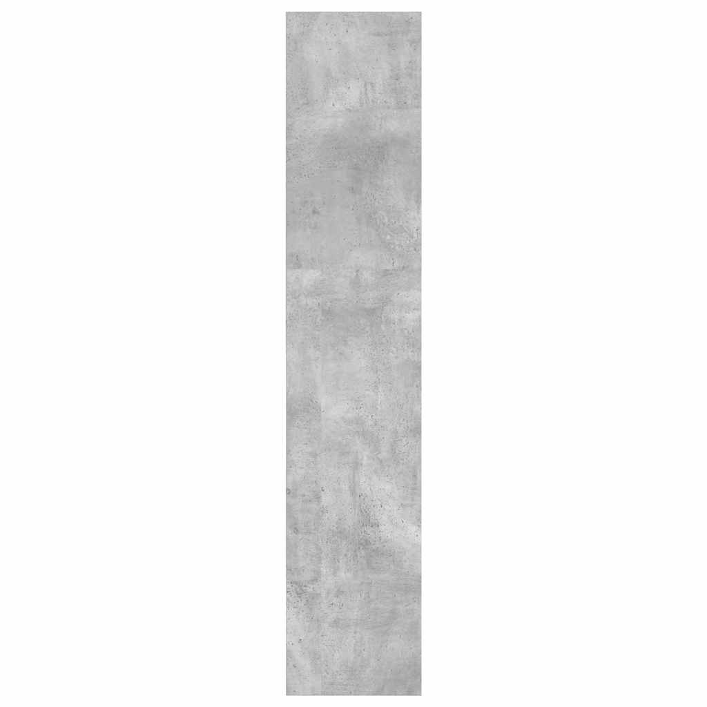 bogreol 40x30x152 cm konstrueret træ betongrå