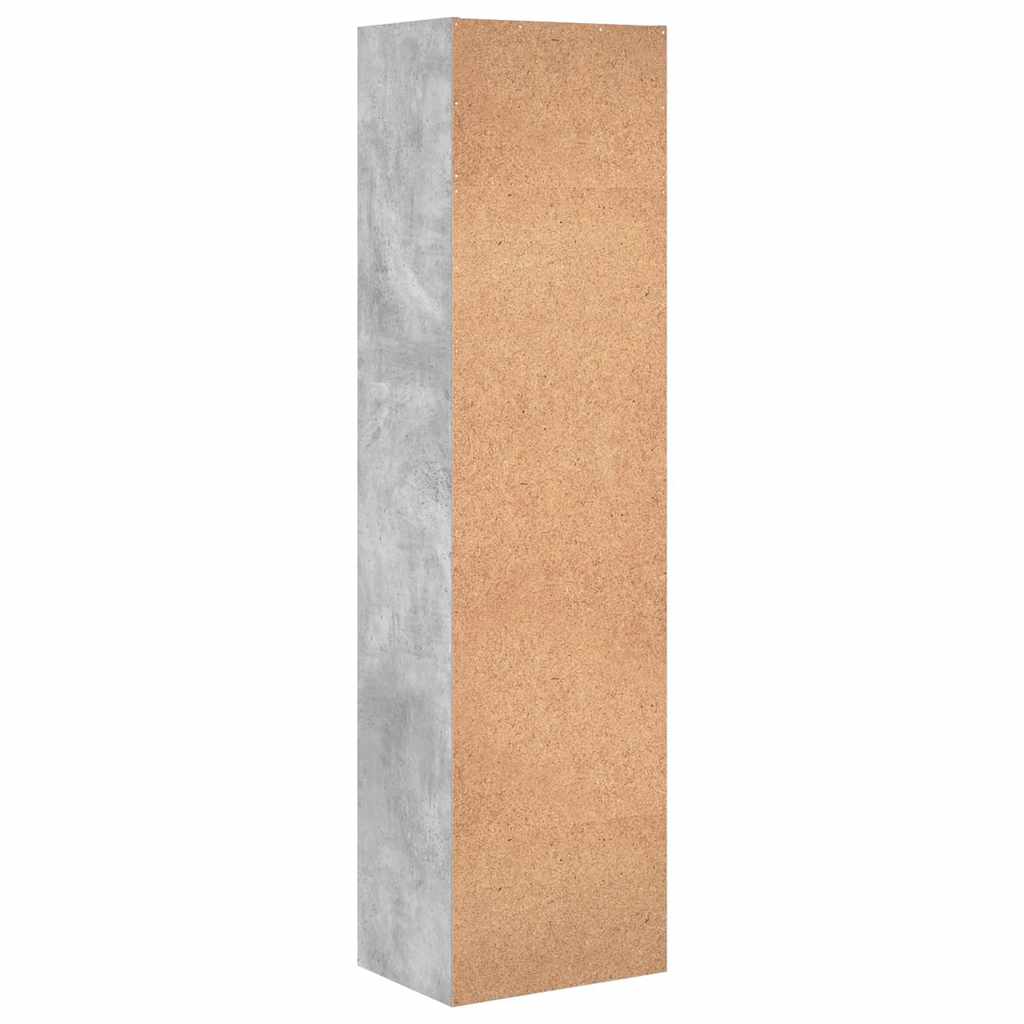 bogreol 40x30x152 cm konstrueret træ betongrå
