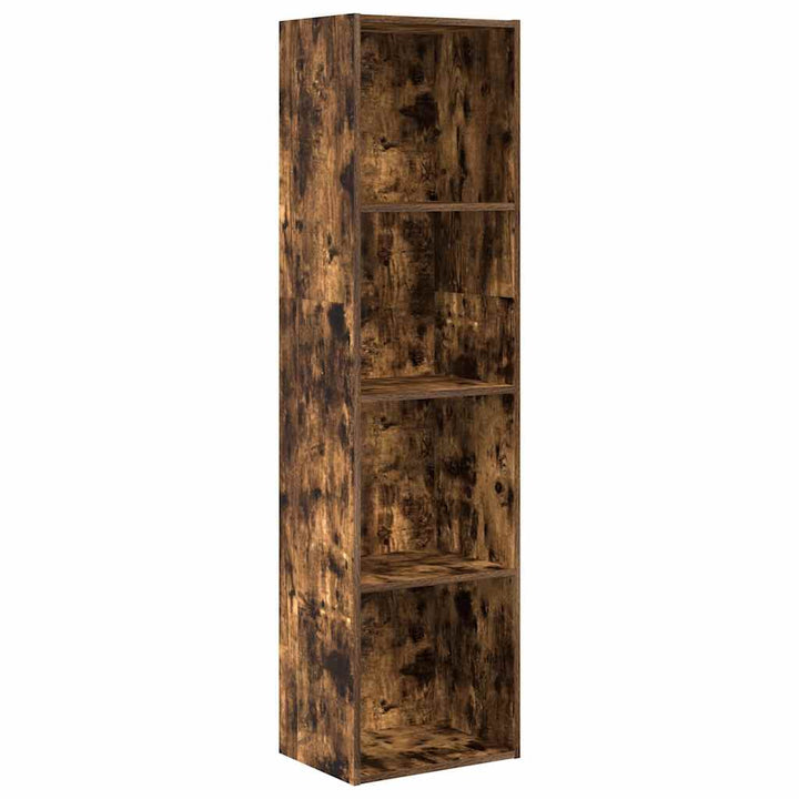 bogreol 40x30x152 cm konstrueret træ røget egetræsfarve