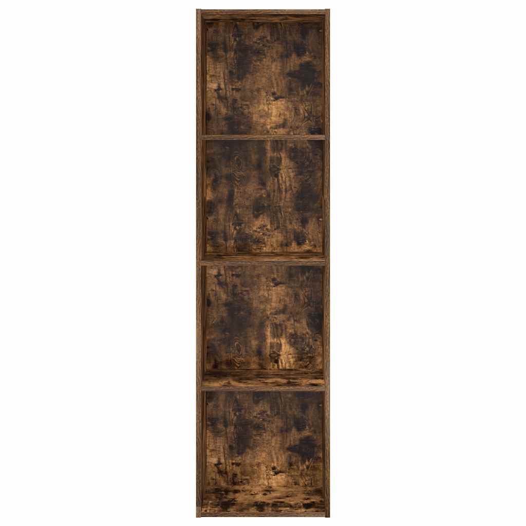 bogreol 40x30x152 cm konstrueret træ røget egetræsfarve