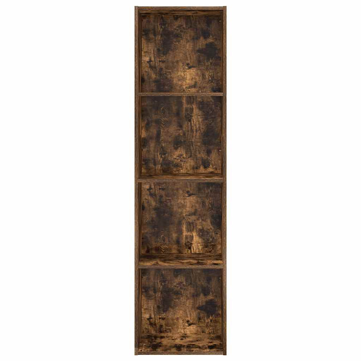 bogreol 40x30x152 cm konstrueret træ røget egetræsfarve